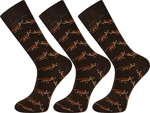 Mysocks 3 Paare Multi Design Knöchelsocken Fuchs von Mysocks