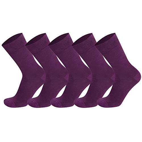 Mysocks 5 Paar Socken Feinste gekämmte Baumwolle Lila 35-39 von Mysocks