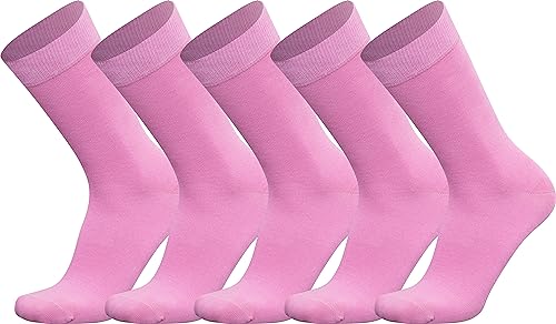 Mysocks 5 Paar Socken Feinste gekämmte Baumwolle Rosa 35-39 von Mysocks