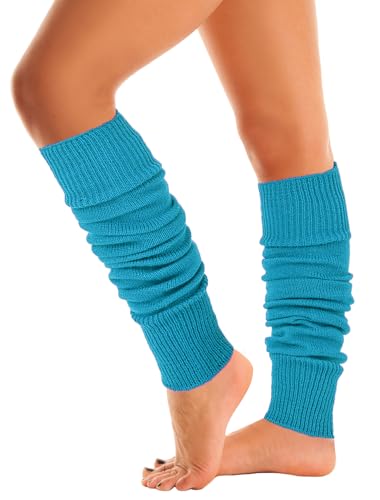 Mysocks Warme Stulpen Damen mit Wolle für Winter Flexibel Weich Beinstulpen Damen, Beinwärmer Kniestrümpfe wenn es Kalt ist, Aquablau von Mysocks