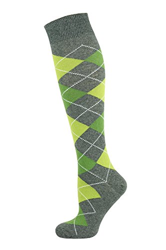 Mysocks Kinder Kniestrümpfe Socken Argyle Anthrazitgrün von Mysocks