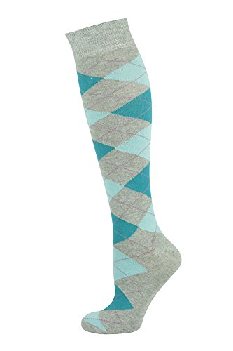 Mysocks Kinder Kniestrümpfe Socken Argyle Asche Minze von Mysocks