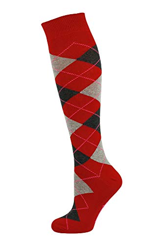 Mysocks Kinder Kniestrümpfe Socken Asche Anthrazit Auf rot, 27-30 von Mysocks