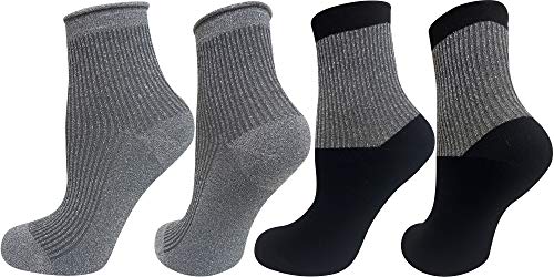 Mysocks Lurex 2 Paar Pack Glitzersocken Silber von Mysocks