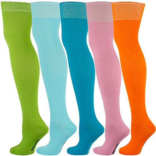 Mysocks Über das Knie Hoch lang Socken 5 Paare Einfach 01 von Mysocks