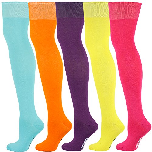 Mysocks Über das Knie Hoch lang Socken 5 Paare Einfach 05 von Mysocks