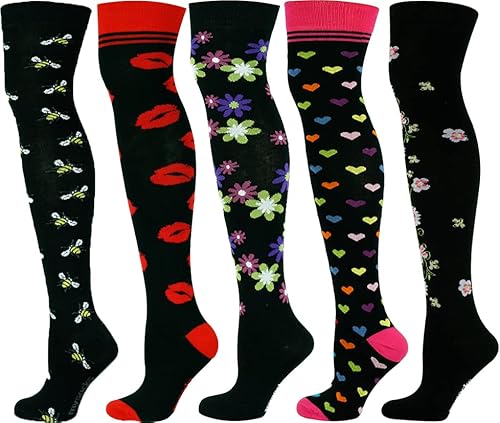 Mysocks Über das Knie Socken Blumenmuster 5 Paares von Mysocks