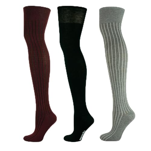 Mysocks Über das über dem Knie lange Socken 3 Paar Multi-Design von Mysocks