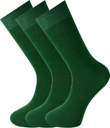 Mysocks Unisex 3 Paar Plain Knöchelsocken Kieferngrün von Mysocks