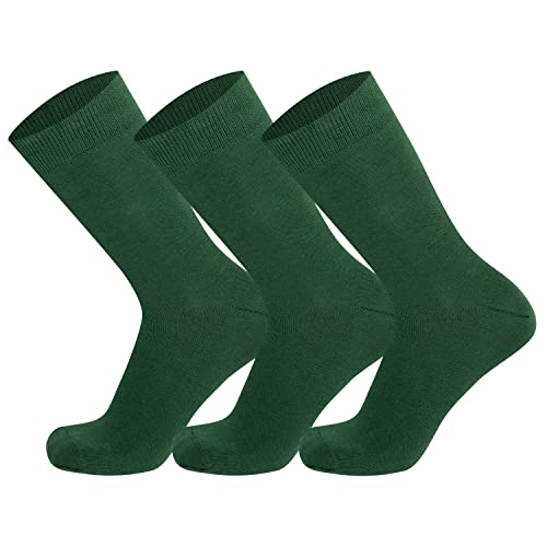 Mysocks Unisex 3 Paar Plain Knöchelsocken Kieferngrün von Mysocks