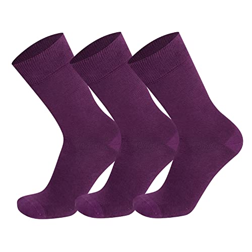 Mysocks Unisex 3 Paar Plain Knöchelsocken Lila von Mysocks