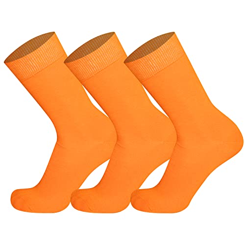 Mysocks Unisex 3 Paar Plain Knöchelsocken Orange von Mysocks