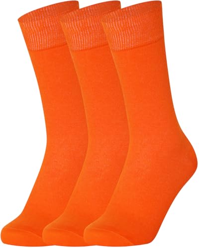 Mysocks Unisex 3 Paar Plain Knöchelsocken Orange von Mysocks