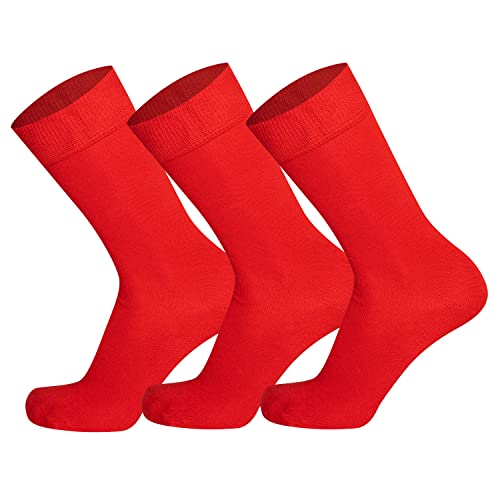 Mysocks Unisex 3 Paar Plain Knöchelsocken rot von Mysocks