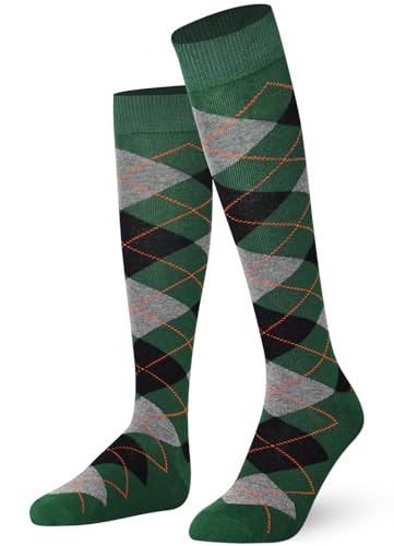 Mysocks Unisex Kniestrümpfe Argyle Socken Grüne Asche Schwarz Orange Mysocks Unisex Kniestrümpfe Argyle Socken Grüne Asche Schwarz Orange von Mysocks