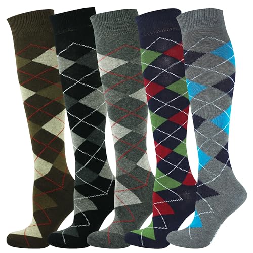 Mysocks Unisex Kniestrümpfe Argyle Socken Mehrfachverpackung 704 von Mysocks