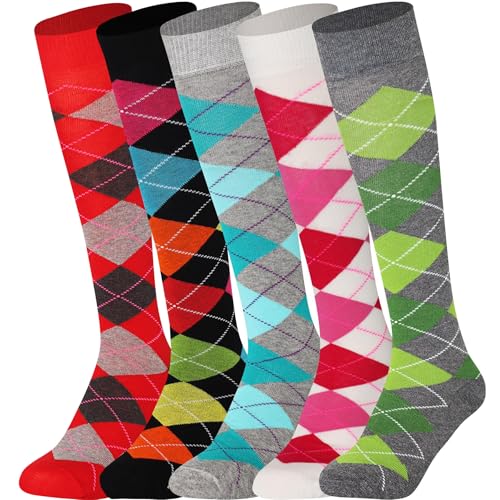 Mysocks Unisex Kniestrümpfe Argyle Socken Mehrfachverpackung 705 von Mysocks