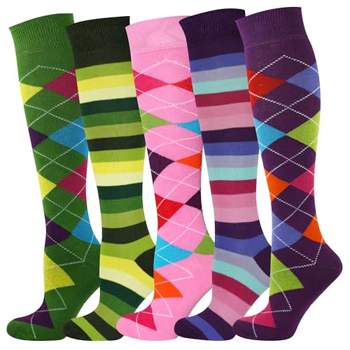 Mysocks Unisex Kniestrümpfe Argyle Socken Mehrfachverpackung 706 von Mysocks