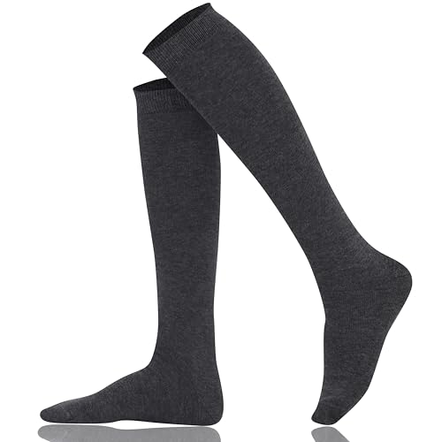 Mysocks Unisex Kniestrümpfe lange Socken Anthrazit von Mysocks