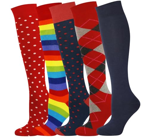 Mysocks Unisex Kniestrümpfe lange Socken Design prüfen Multi 602 von Mysocks