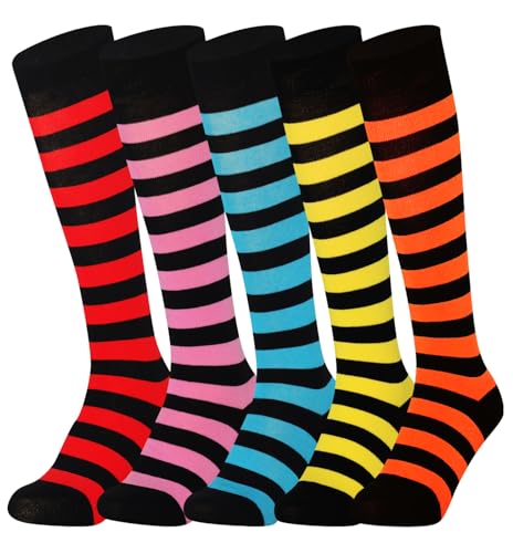 Mysocks Unisex Kniestrümpfe lange Socken Streifen Multi 506 Mysocks Unisex Kniestrümpfe lange Socken Streifen Multi 506 von Mysocks