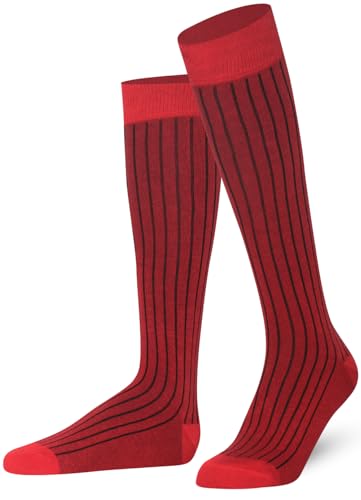 Mysocks Unisex Kniestrümpfe lange Socken gewelltes rot von Mysocks