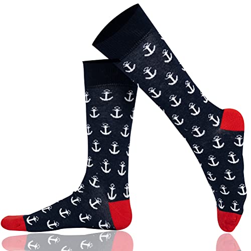 Mysocks Unisex Knöchelsocken Großer Anker Marine von Mysocks