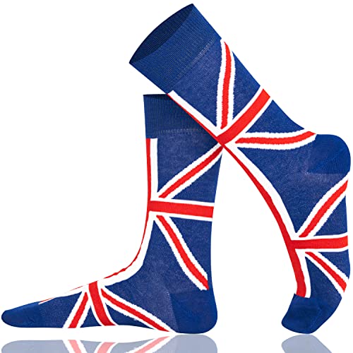 Mysocks Unisex-Socken aus gekämmter Baumwolle, Union Jack, britische Flagge, Größe 37-41 von Mysocks