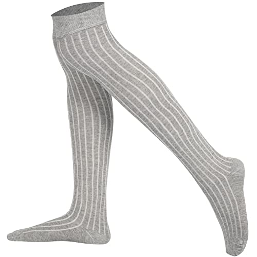 Mysocks Unisex über das Knie Socken Gerippt Asche von Mysocks