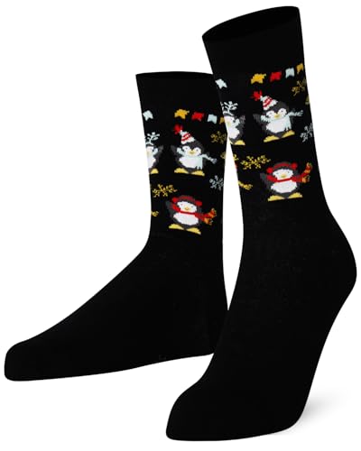 Mysocks Weihnachtssöckchen Festlicher Pinguin Schwarz von Mysocks