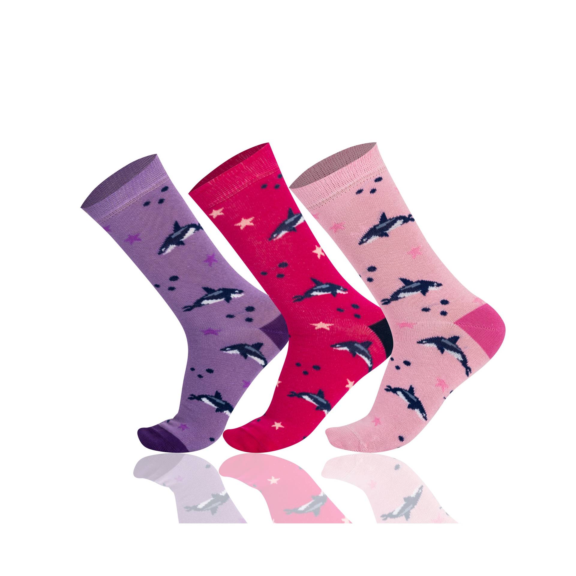 Mysocks Kinder 3 Paar Mehrfarbige Dinosaurier - Oder Hai-Muster-Socken, Lustige Design-Socken von MysocksUK