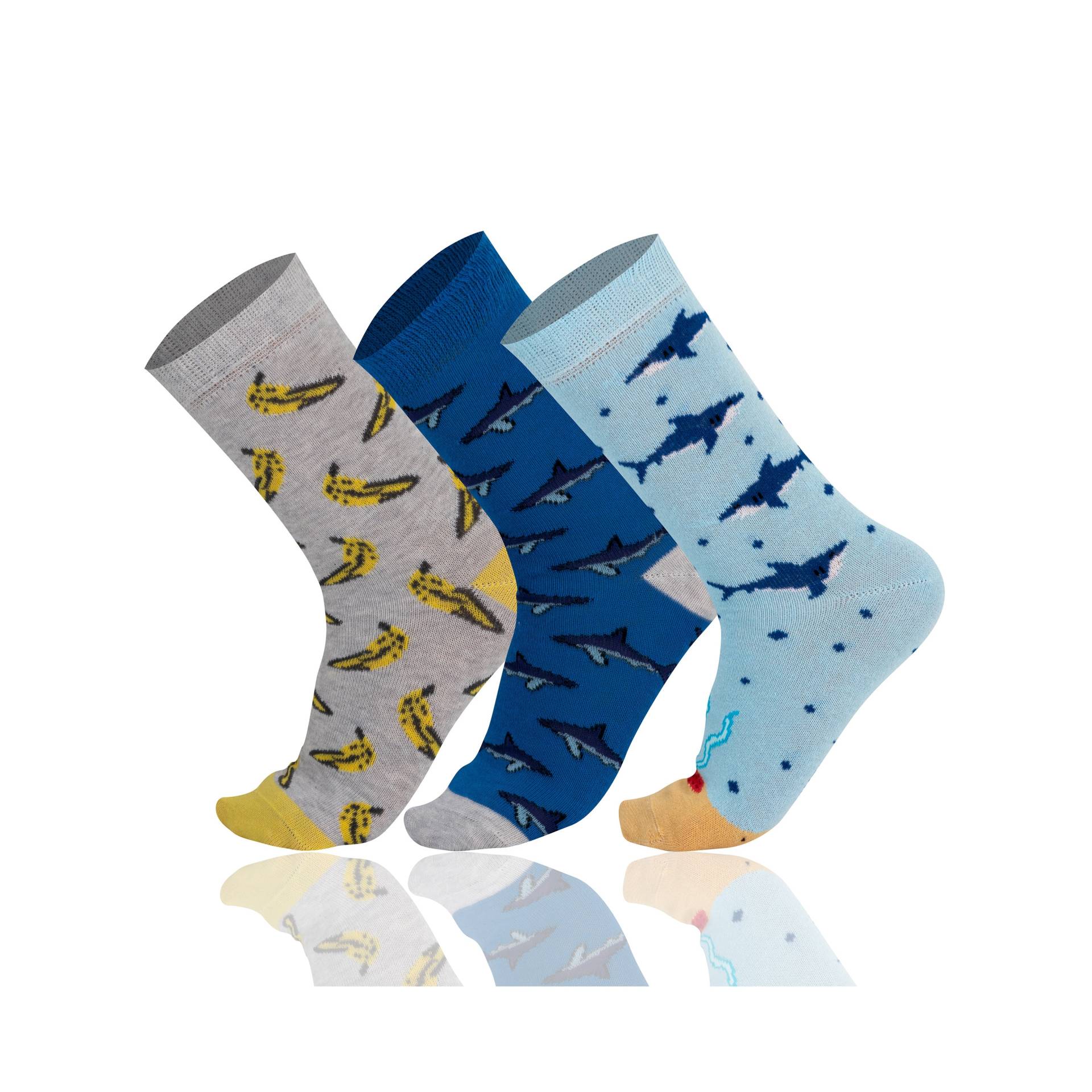 Mysocks Kinder 3 Paar Mehrfarbige Krabbenmuster Socken, Spaß Design Socken von MysocksUK