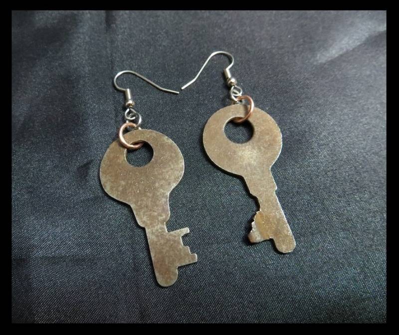 Mystery Factory | 1900Er Jahre Vintage Eagle Safe/Registrierkasse "Skelett Schlüssel" Ohrringe - Hypoallergen Haken Valentine "Schlüssel Zu Mystery Factory | 1900Er Jahre Vintage Eagle Safe/Registrierkasse "Skelett Schlüssel" Ohrringe - Hypoallergen Haken Valentine "Schlüssel Zu von MysteryFactory