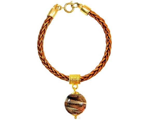 Murano Glas "Gaia' Perlen Lederarmband Von Mystery Of Venice, Armband, Schmuck, Leder von MysteryofVenice