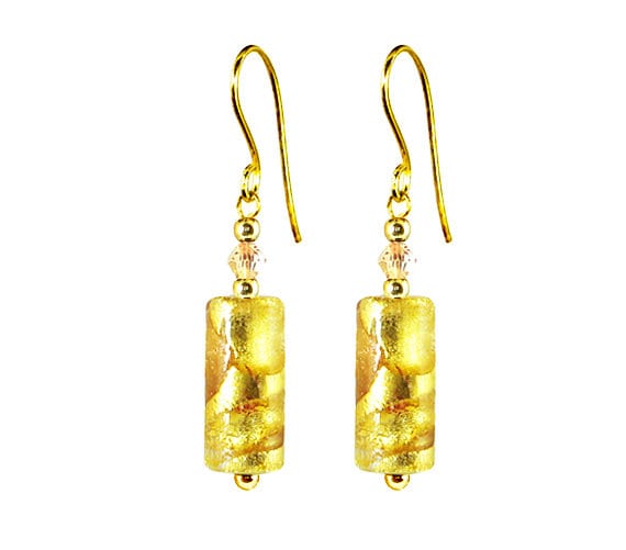 Muranoglas Ohrringe Gold "Juliana' Von Mystery Of Venice, Muranoglas Ohrringe, Murano Glas Schmuck von MysteryofVenice
