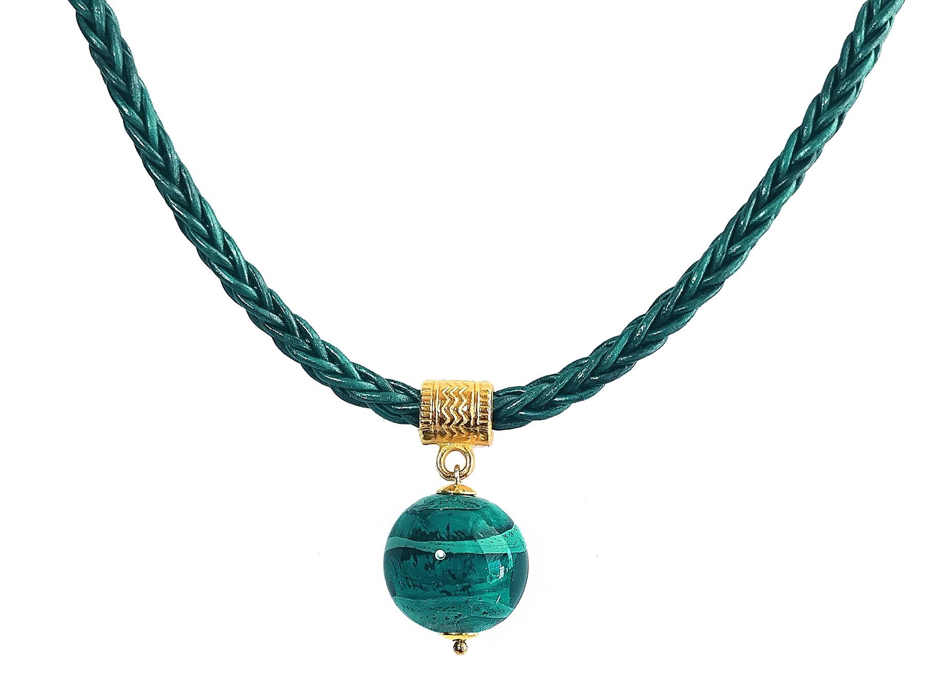 Murano Glas Perle Leder Halskette "Gaia' Von Mystery Of Venezia, Italien, Schmuck, Halskette, Gaia Erdschmuck Murano Glas Perle Leder Halskette "Gaia' Von Mystery Of Venezia, Italien, Schmuck, Halskette, Gaia Erdschmuck von MysteryofVenice