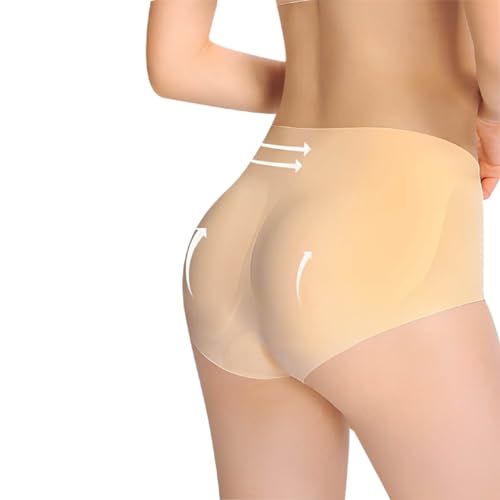 Formende Elastische Beige Unterhose Leicht Gepolstert und Diskret für Frauen (DE/NL/SE/PL, Alphanumerisch, L, Regular, Regular, Beige) von Mystic Curves