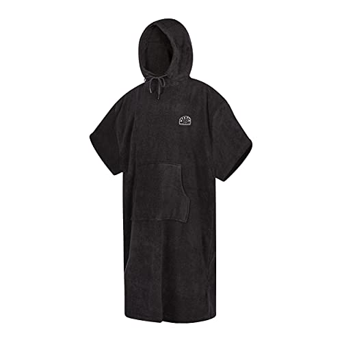 Mystic Velour Change Robe Poncho oder Wickeltuch für Beach Watersports & Surfing - Black - Unisex von Mystic