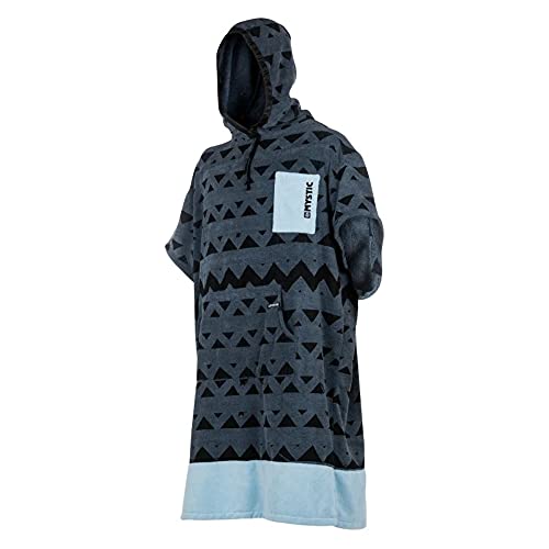 Mystic Watersports - Surf Kitesurfen & Windsurfen Kinder Jugend Junior Allover Poncho Pewter - Große Kängurutasche - Unisex von MYSTIC