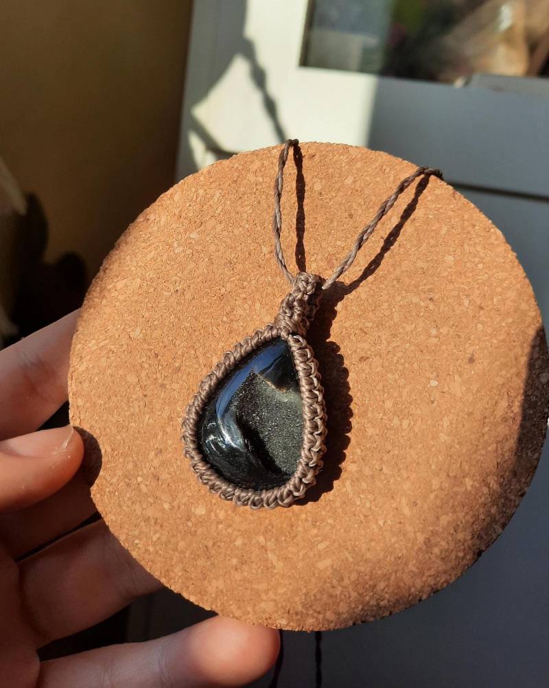 Druzy Onyx Makramee Kette, Edelsteinschmuck, Spiritueller Schmuck, Kristalle Druzy Onyx Makramee Kette, Edelsteinschmuck, Spiritueller Schmuck, Kristalle von MysticGemJewelryy