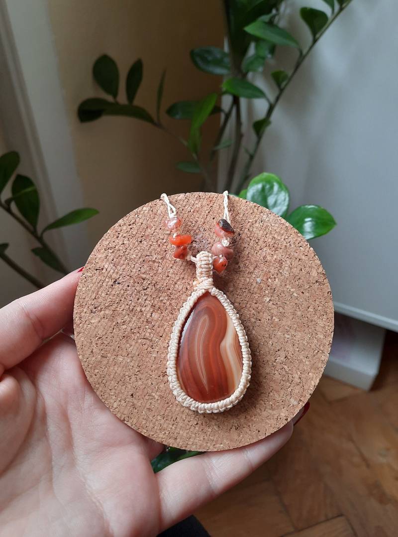 Karneol Makramee Kette Karneol Makramee Kette von MysticGemJewelryy