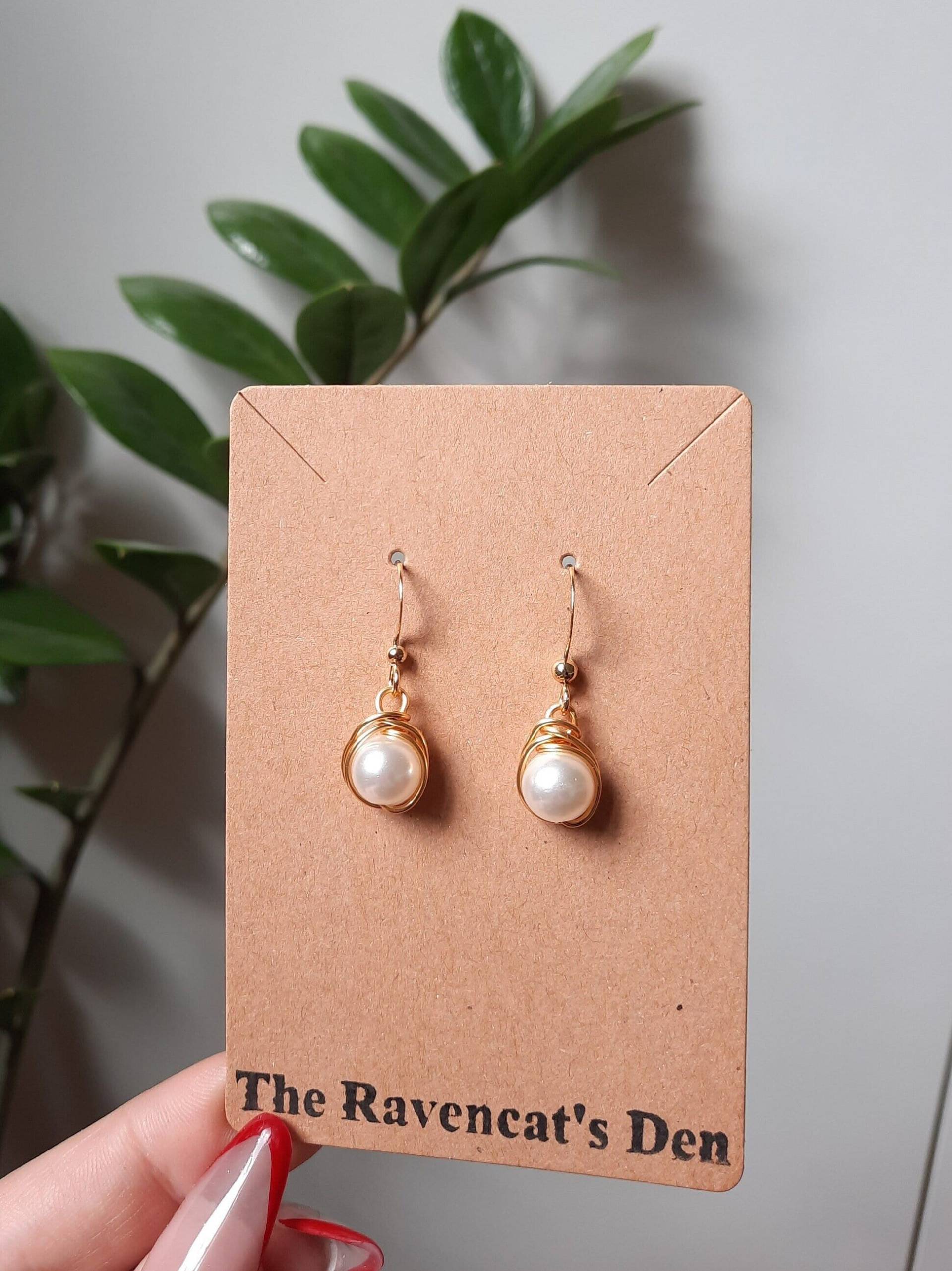 Perle Ohrringe Gold von MysticGemJewelryy