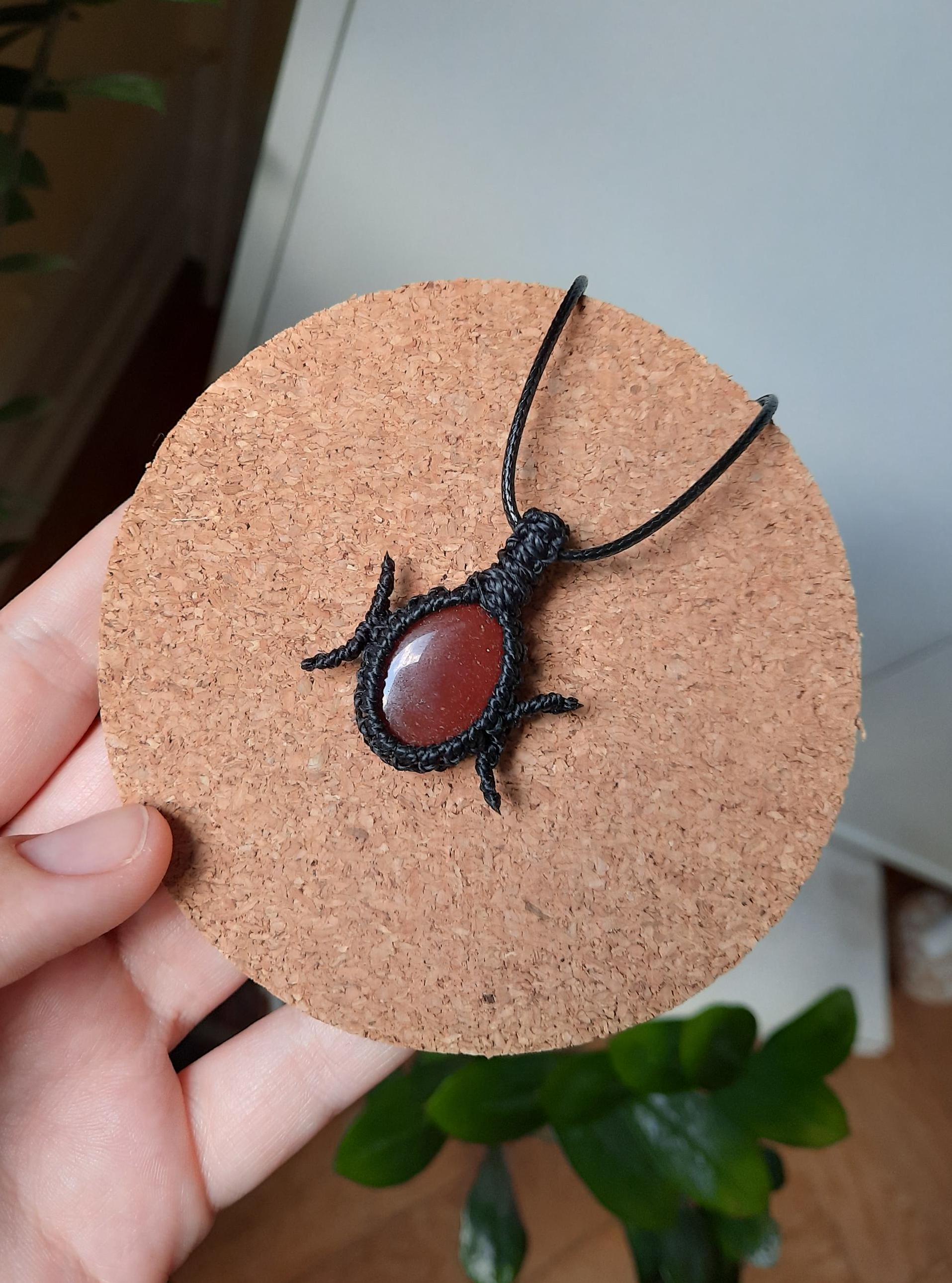 Triple Moon Goddess Karneol Kette, Edelsteinschmuck, Makramee von MysticGemJewelryy