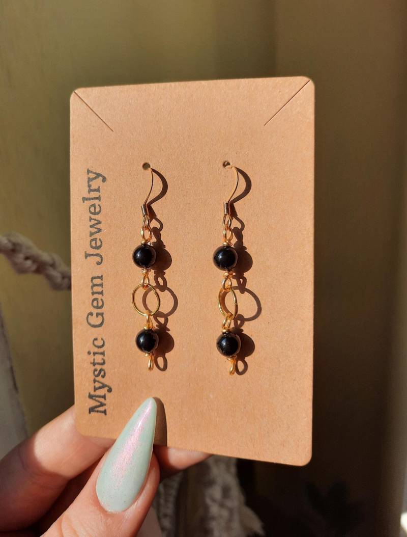 Turmalin Gold Doppel Ohrringe, Drahtschmuck, Edelsteinschmuck Turmalin Gold Doppel Ohrringe, Drahtschmuck, Edelsteinschmuck von MysticGemJewelryy