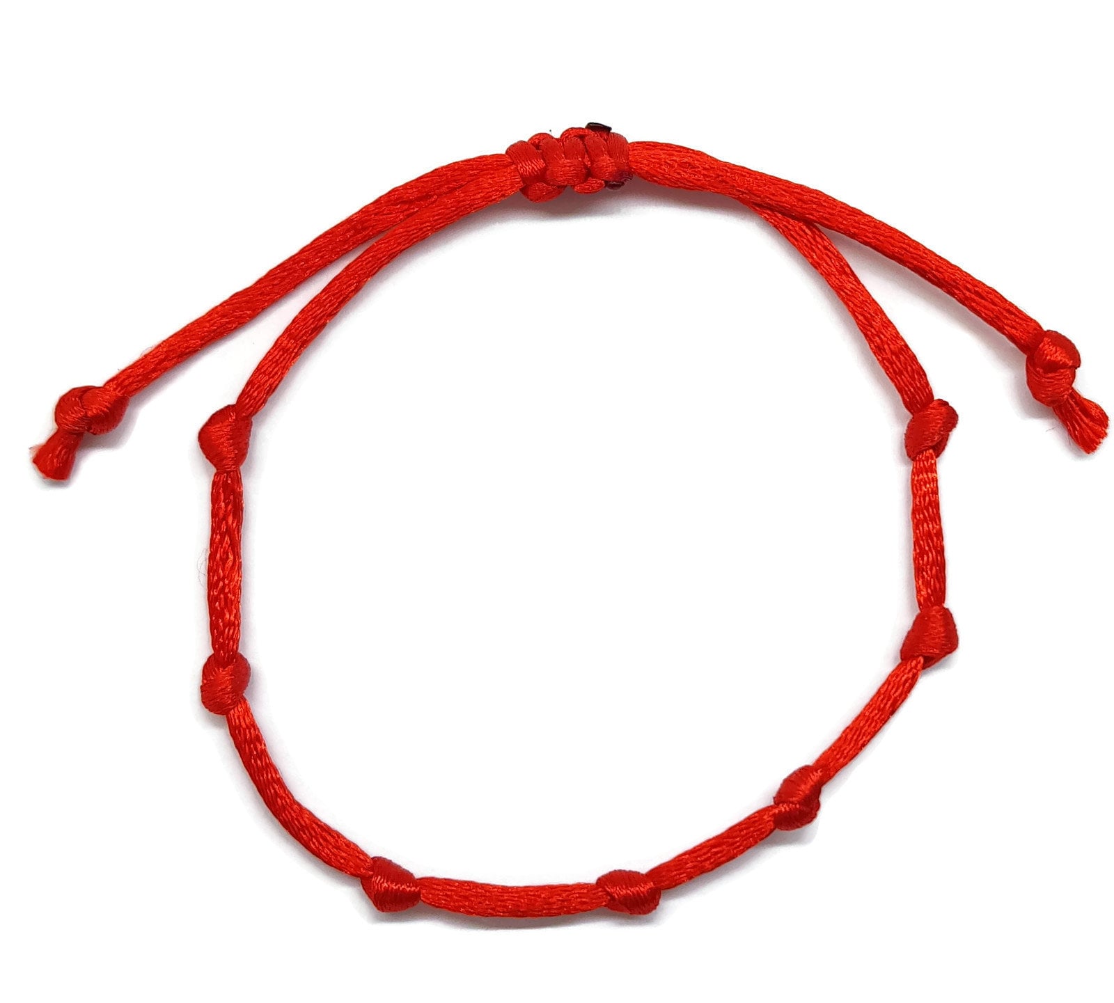 Kabbala-Armband - Rote Fadenschnur 7 Knoten Unisex Verstellbar Schutz Vor Dem Bösen Blick, Viel Glück Kabbala-Armband - Rote Fadenschnur 7 Knoten Unisex Verstellbar Schutz Vor Dem Bösen Blick, Viel Glück von MysticJewelsByDalia