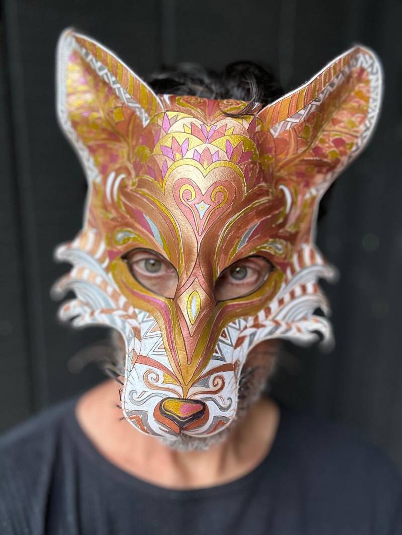 Handgefertigte Leder Spirit Fox Maske Cosplay Kostüm, Masquerade Maske von MysticMasque