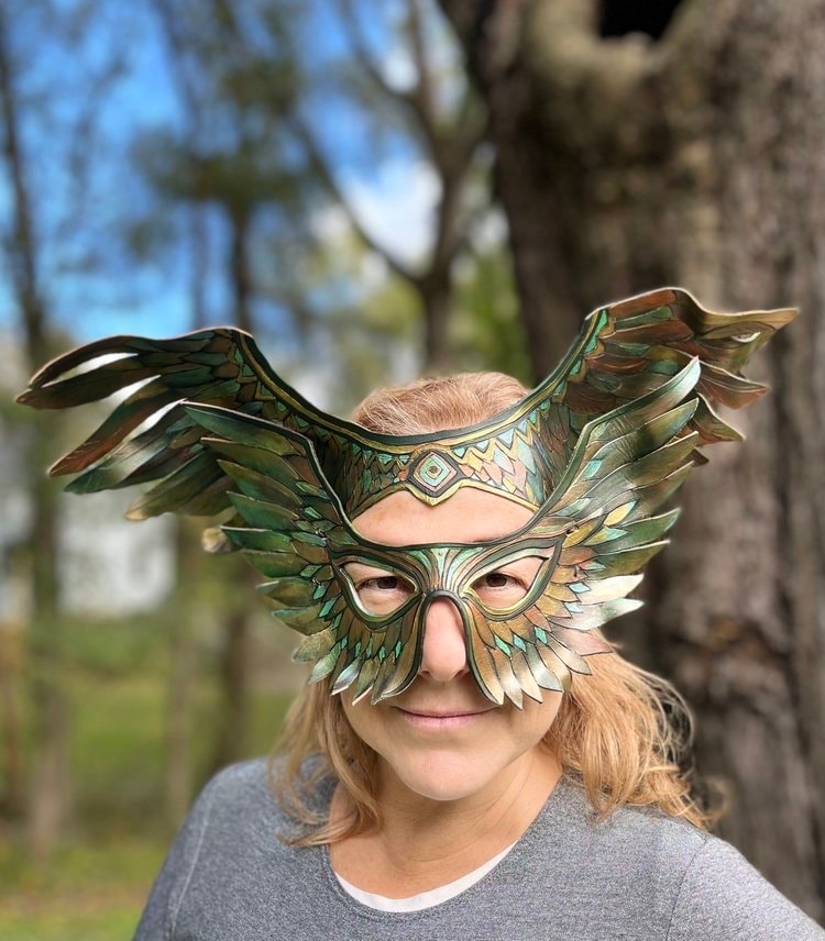 Wings Of Power | Maske Und Kopfschmuck Handgefertigte Ledermasken Für Masquerade/Halloween/Cosplay Wings Of Power | Maske Und Kopfschmuck Handgefertigte Ledermasken Für Masquerade/Halloween/Cosplay von MysticMasque