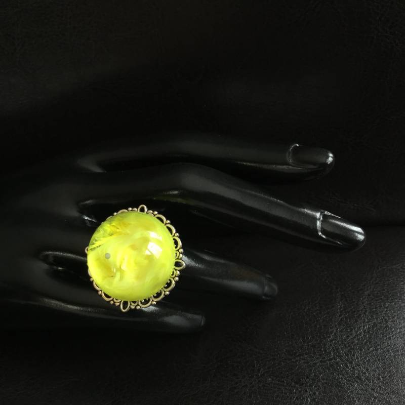 Wirbel Gelb Verstellbarer Ring Ostern Schmuck von MysticMerchantGifts