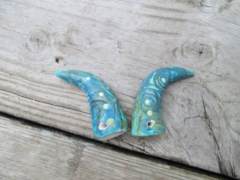 Trachtenhörner, Handgefertigt, Hörner, Handbemalt, Auf Bestellung von MysticRealmsArtist