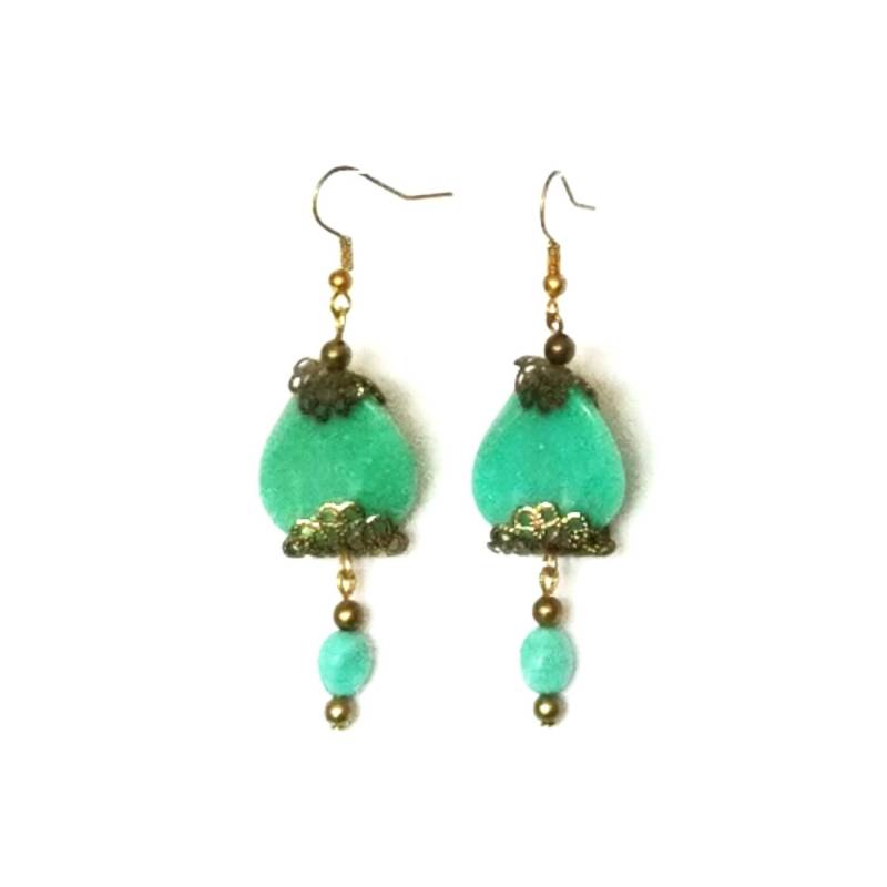 Seafoam Wave Ohrringe, Twist Green, Boho Fernweh Geschenk von MysticTrinketShop